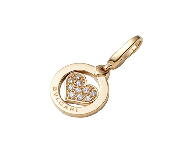 CIONDOLO CUORE IN ORO GIALLO E DIAMANTI CHARMS BULGARI CN855348-345407